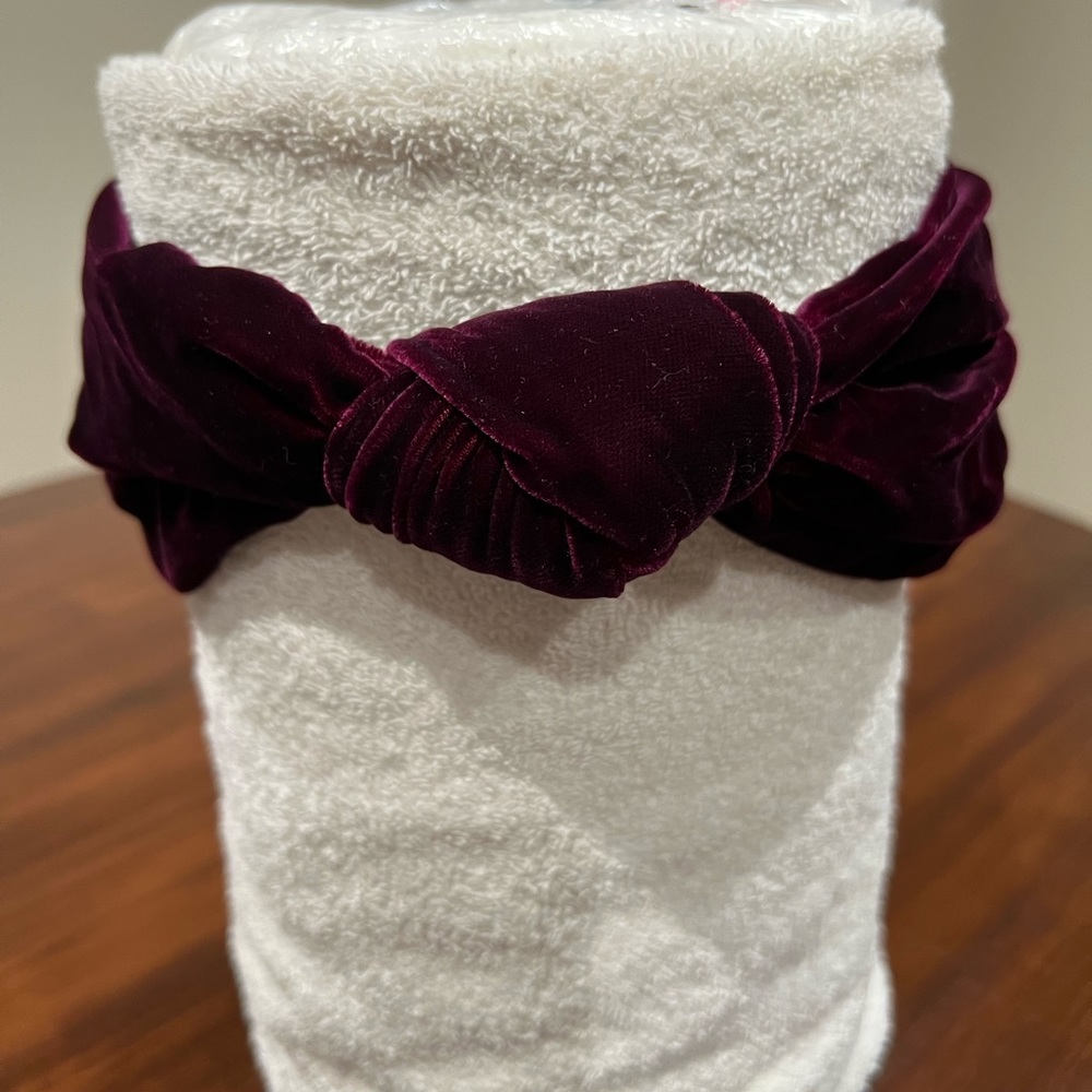 NWOT Dark Cranberry Color Velvet Head Band